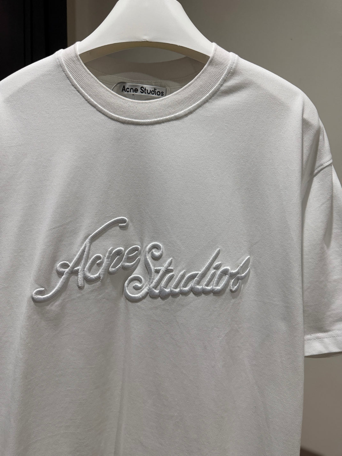 Acne Studios Embroidered Logo T-Shirt (White)
