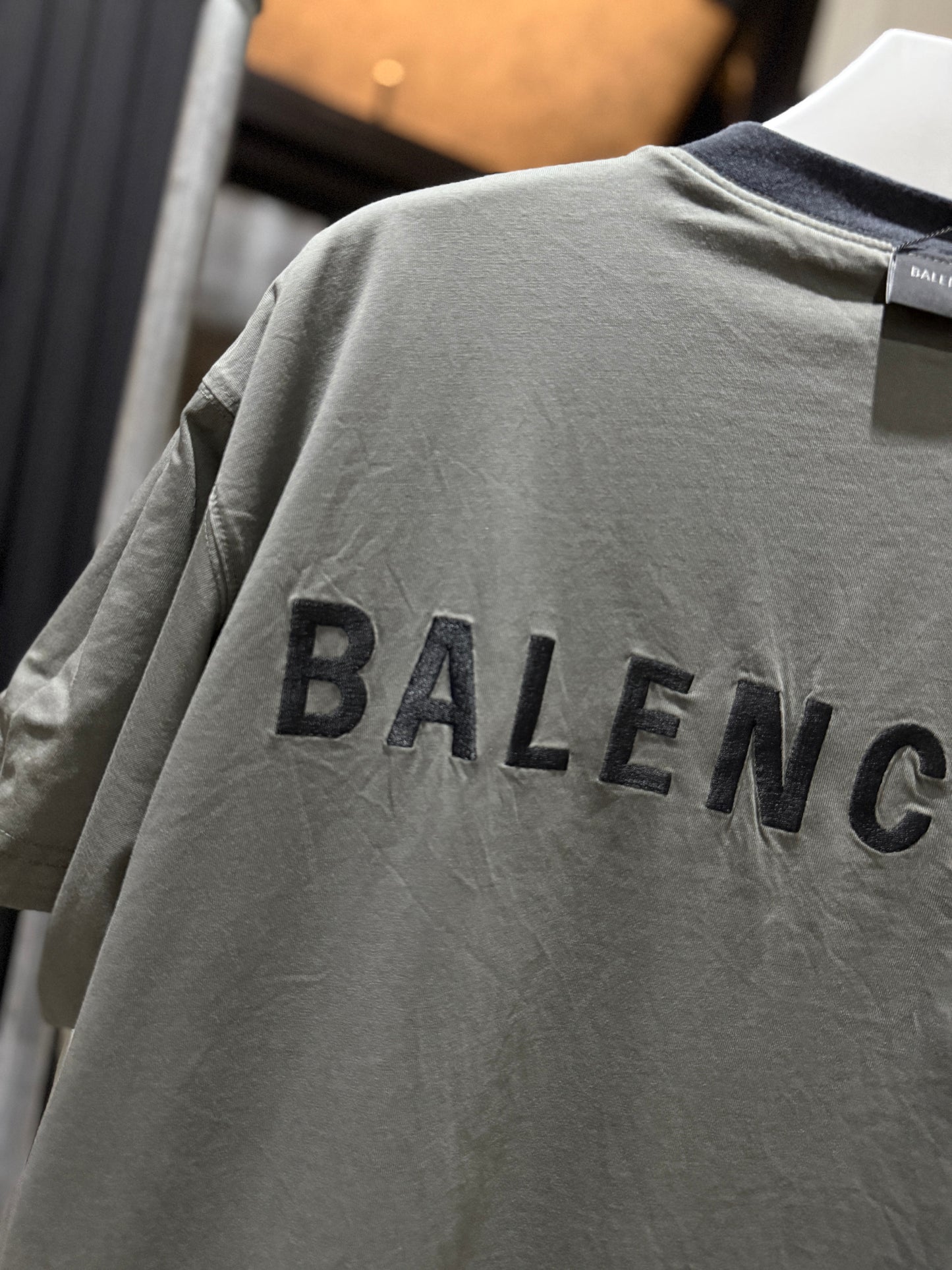 Balenciaga Back Reversible OS T-Shirt (Grey/Faded Black)