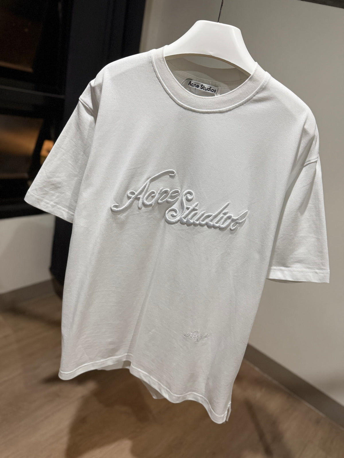 Acne Studios Embroidered Logo T-Shirt (White)