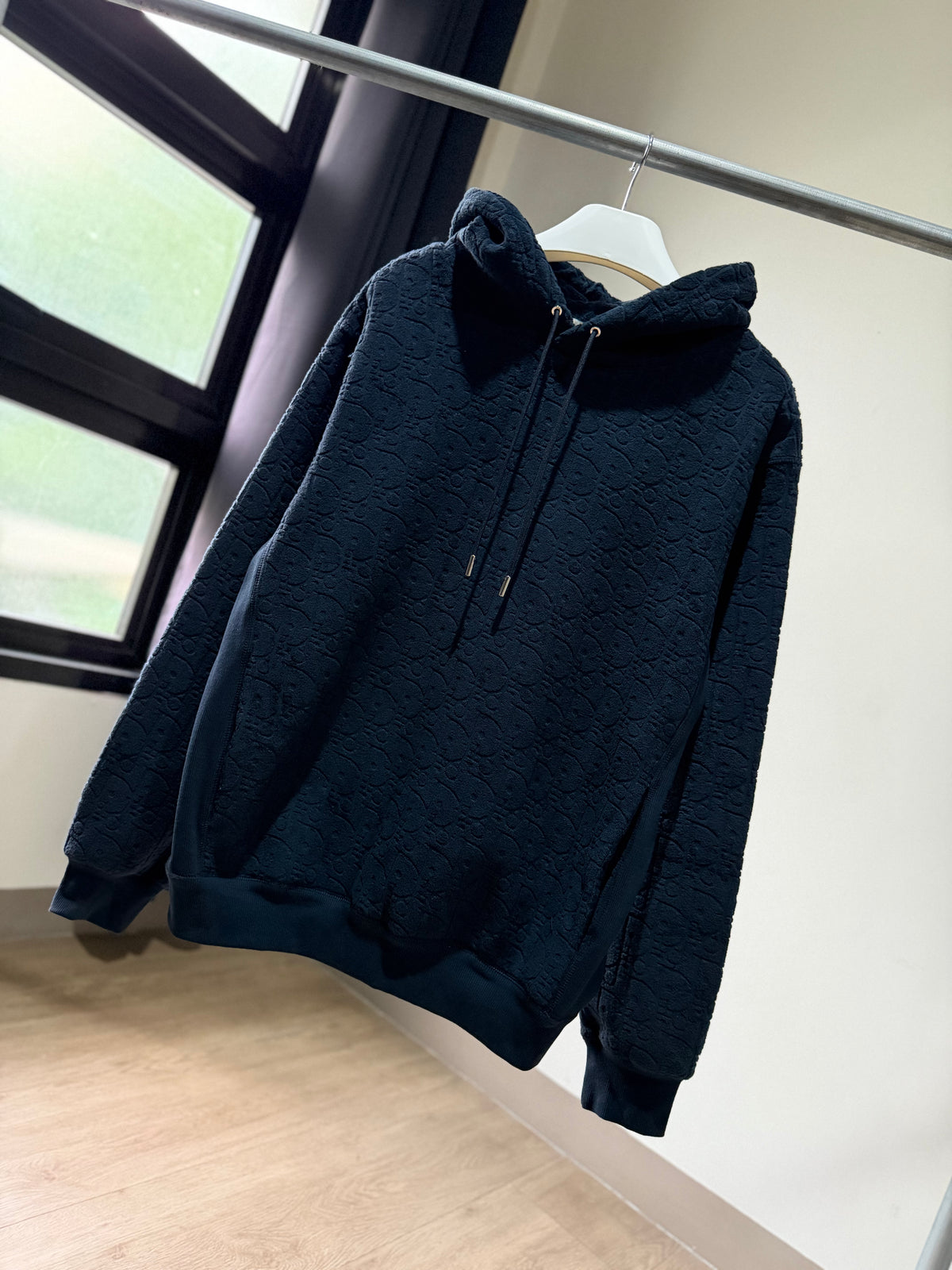 Dior Oblique Cotton Hoodie (Navy)