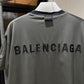 Balenciaga Back Reversible OS T-Shirt (Grey/Faded Black)