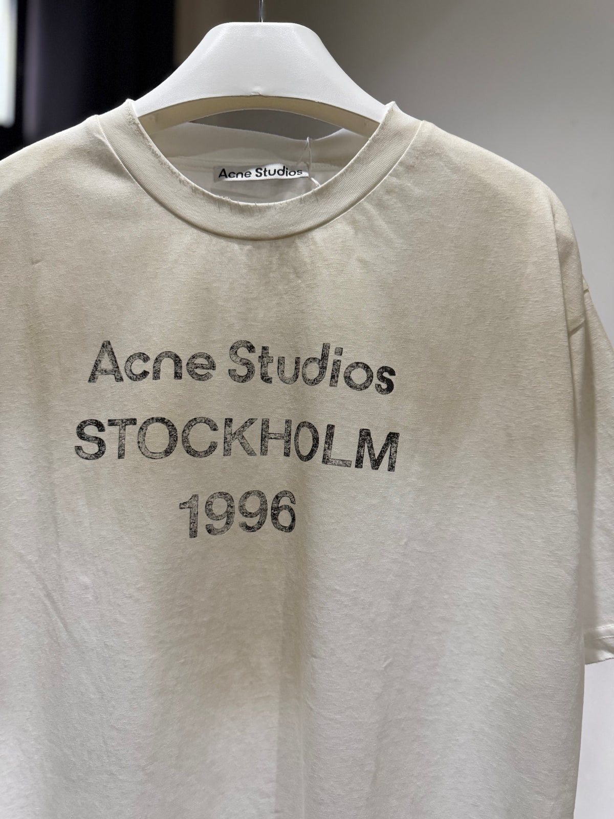 Acne Studios Sprayed Logo T-Shirt (White)