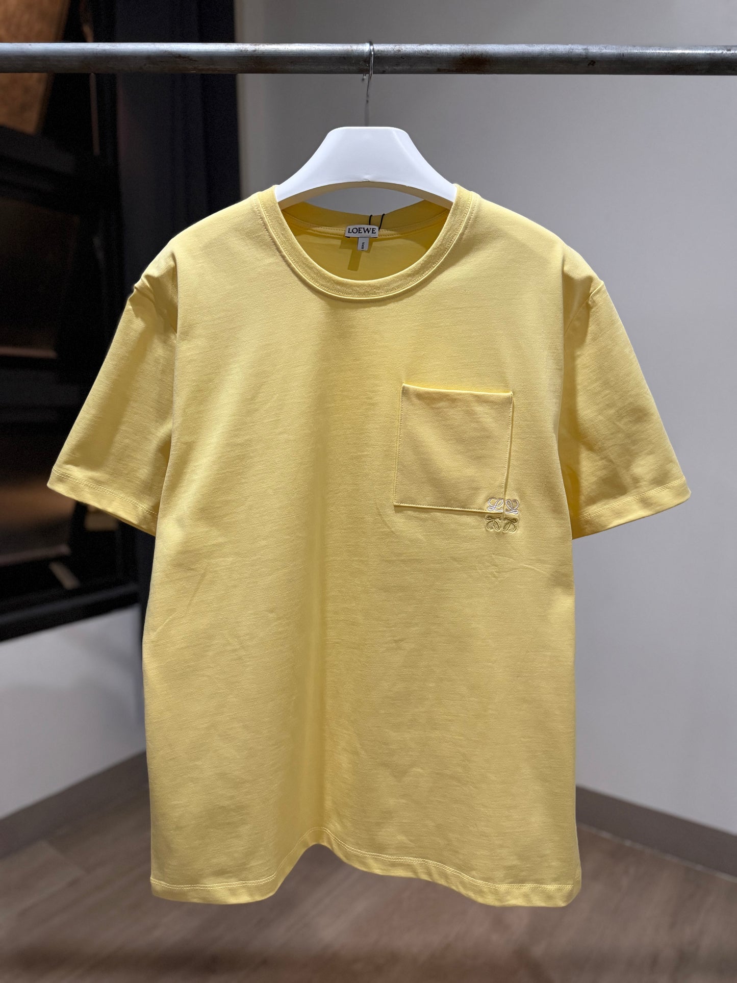Loewe Anagram Pocket Cotton T-Shirt (Yellow)