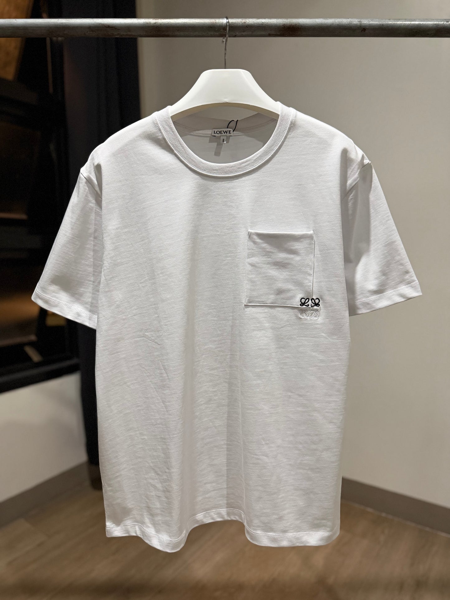 Loewe Anagram Pocket Cotton T-Shirt (White)