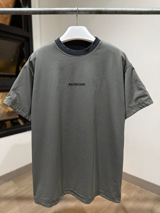 Balenciaga Back Reversible OS T-Shirt (Grey/Faded Black)