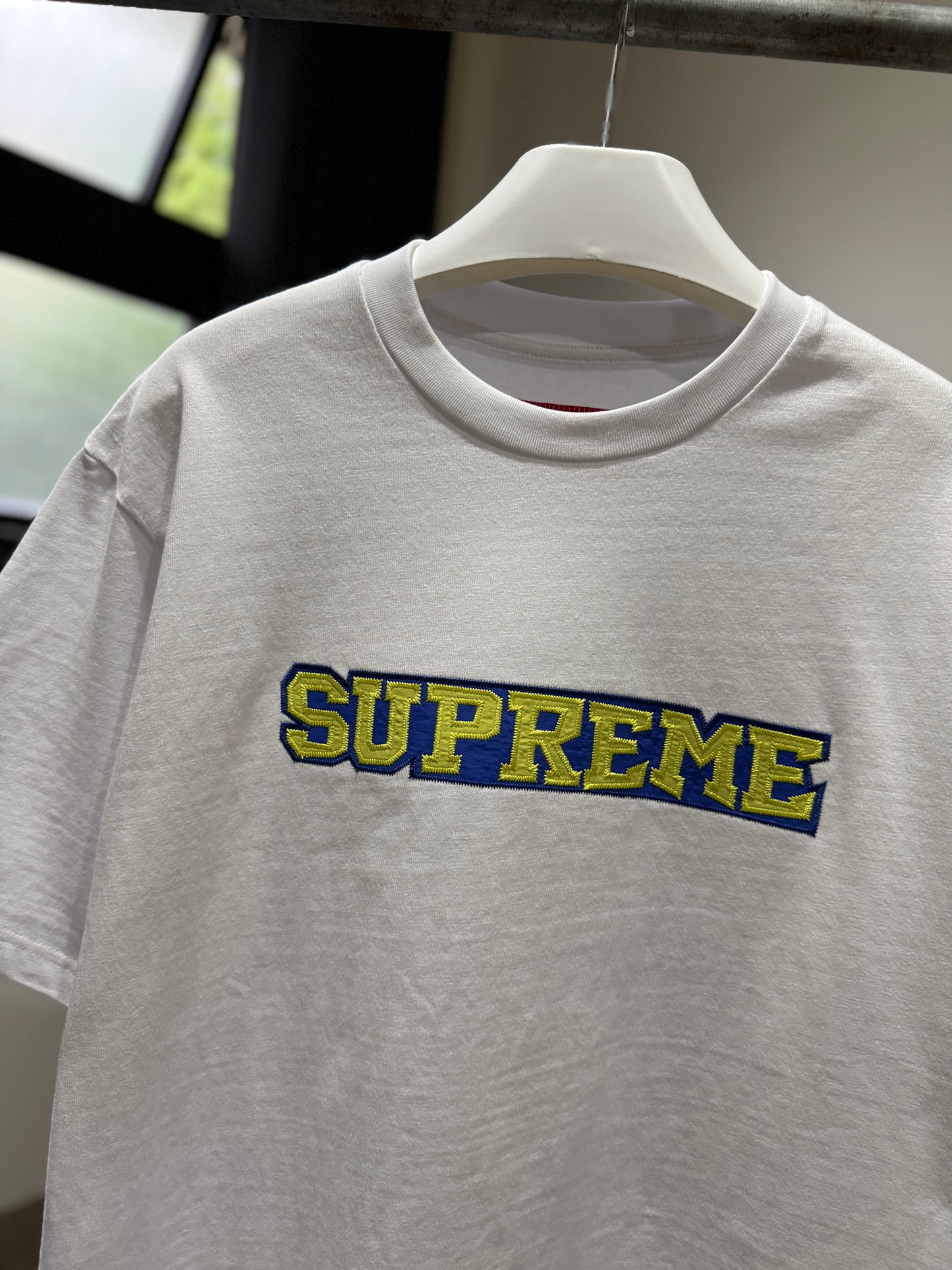 Supreme Satin Applique Tee (White)