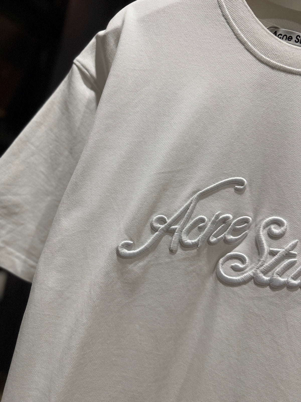 Acne Studios Embroidered Logo T-Shirt (White)