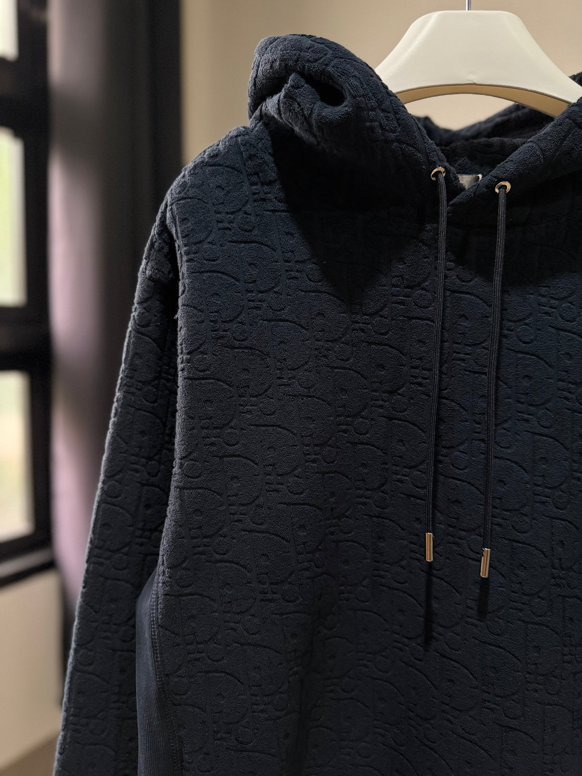 Dior Oblique Cotton Hoodie (Navy)