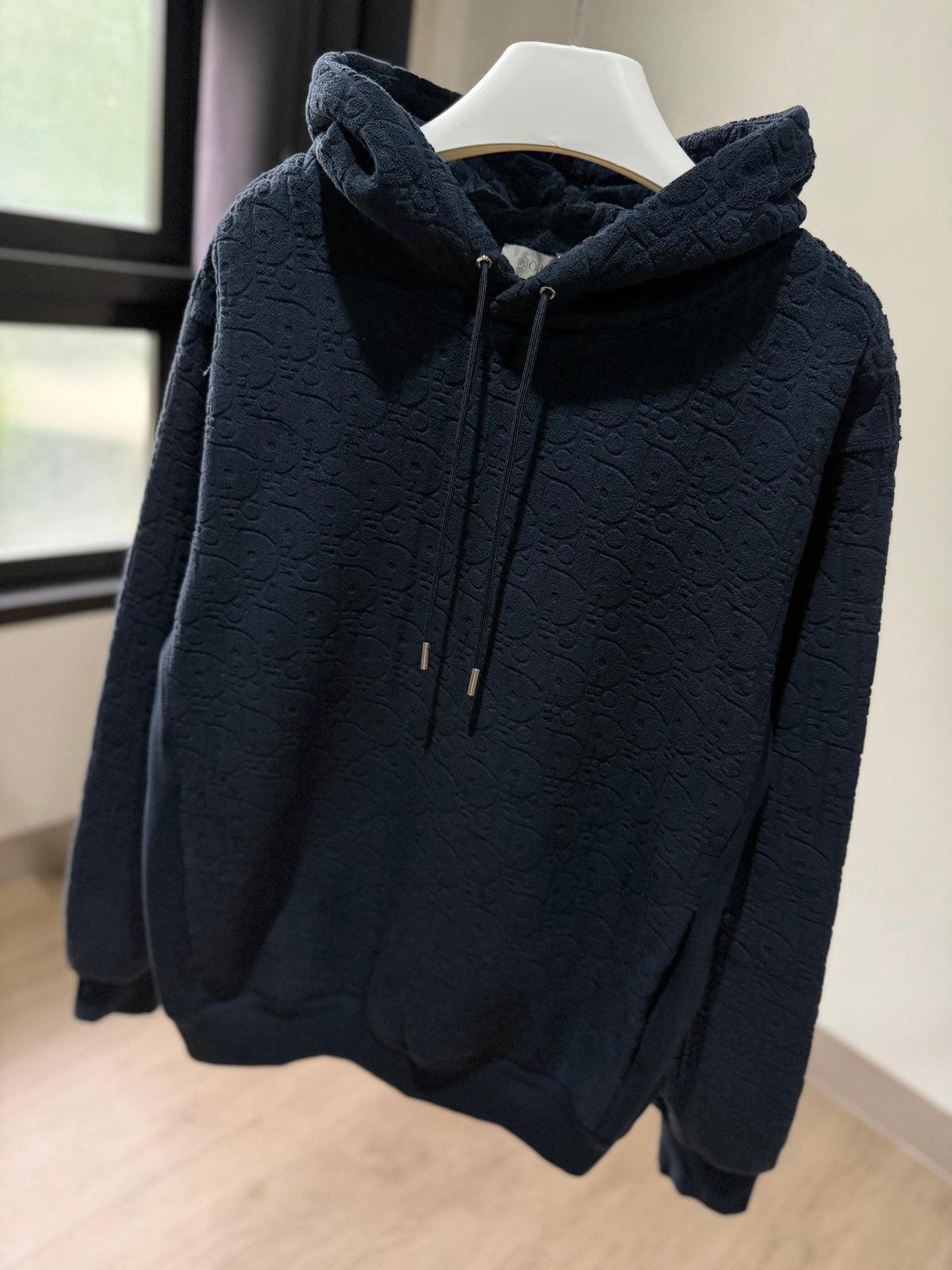 Dior Oblique Cotton Hoodie (Navy)