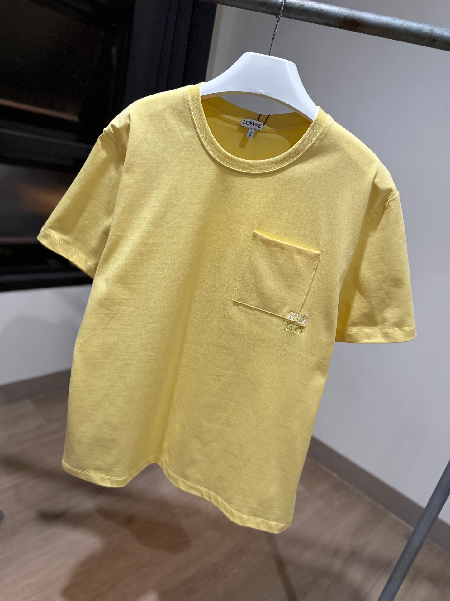 Loewe Anagram Pocket Cotton T-Shirt (Yellow)