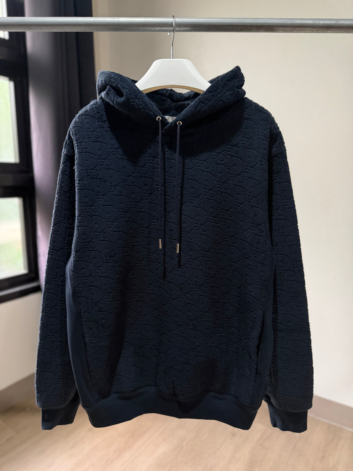 Dior Oblique Cotton Hoodie (Navy)