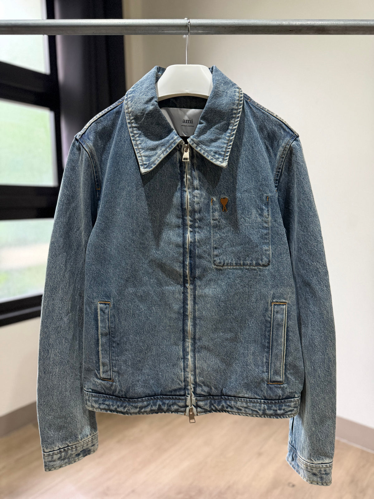 AMI de Coeur Zipped Denim Jacket