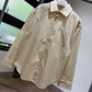 Loewe Anagram Embroidered Shirt (Beige)