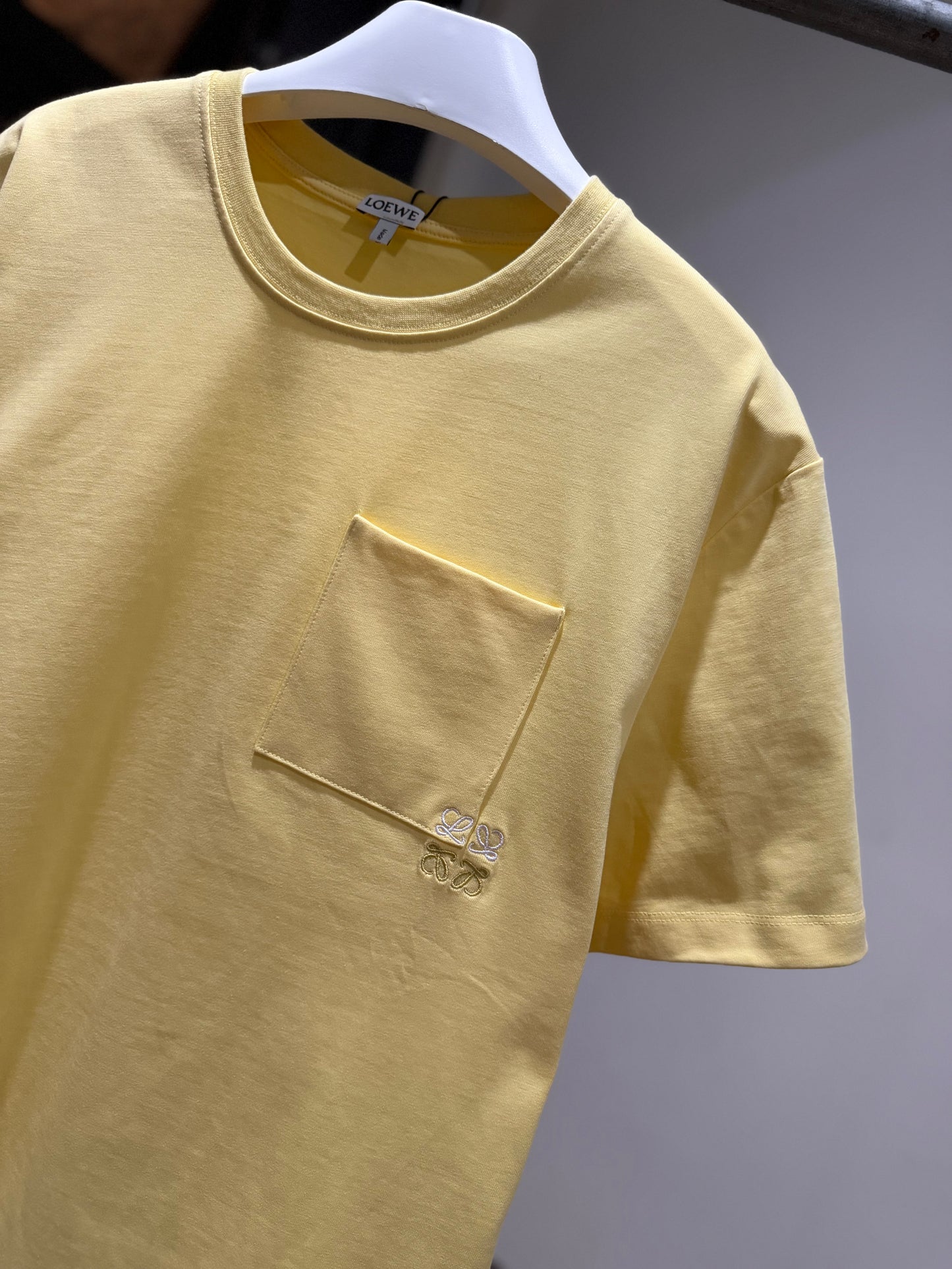 Loewe Anagram Pocket Cotton T-Shirt (Yellow)