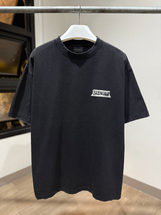 Balenciaga Masking Tape T-Shirt (Faded Black)