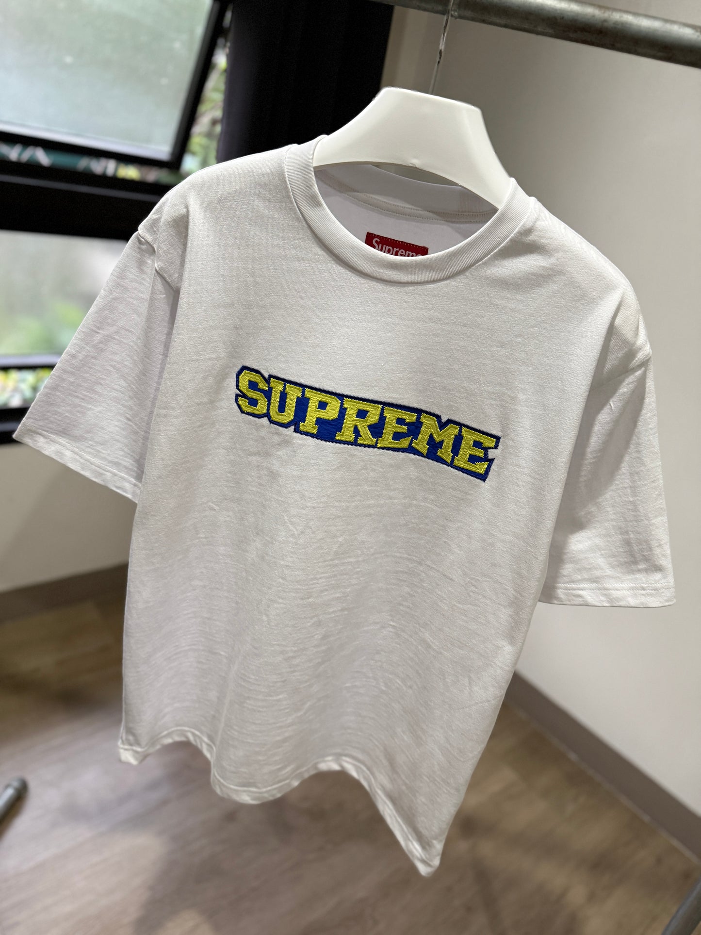 Supreme Satin Applique Tee (White)