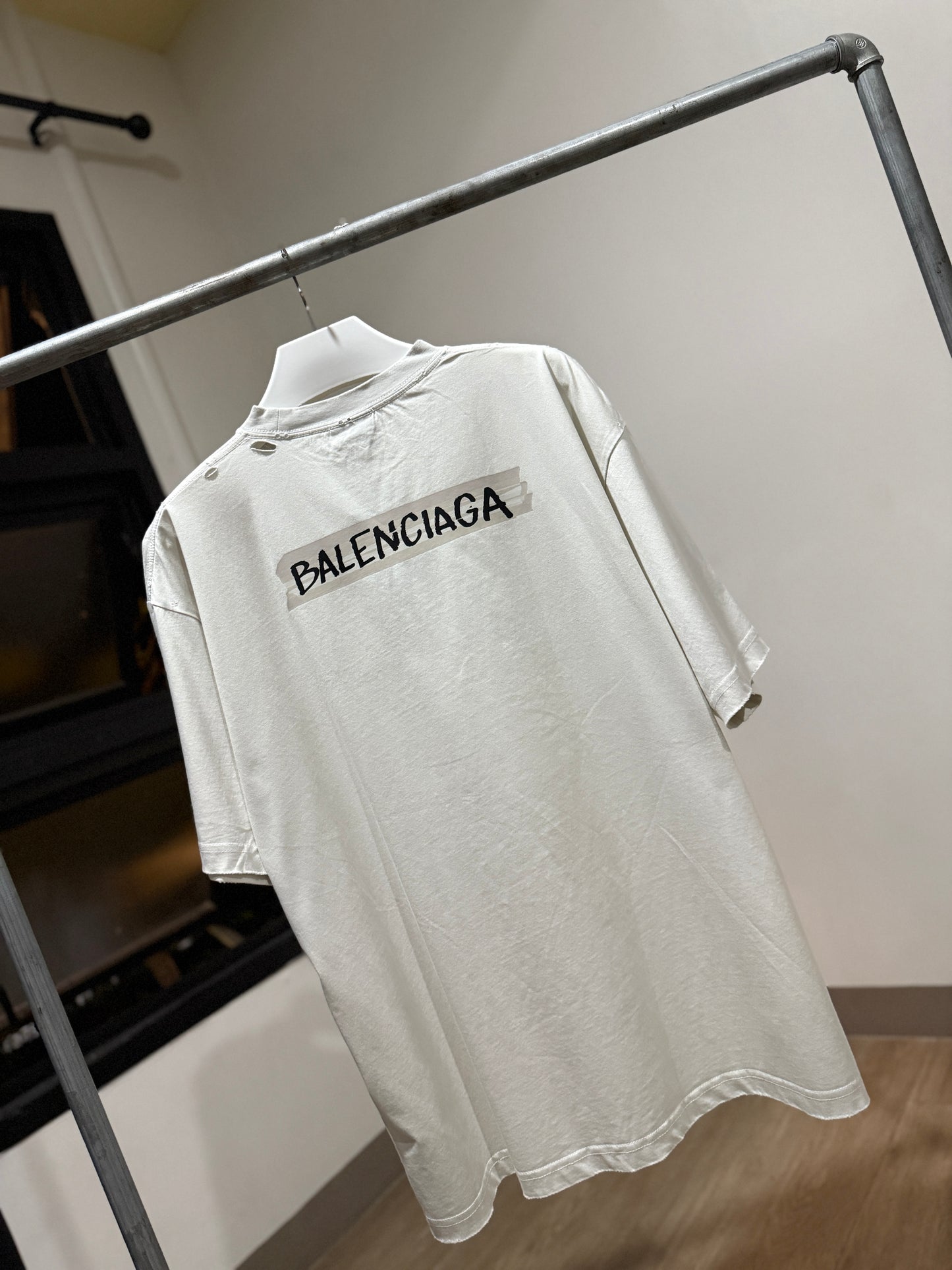 Balenciaga Masking Tape T-Shirt (Dirty White)