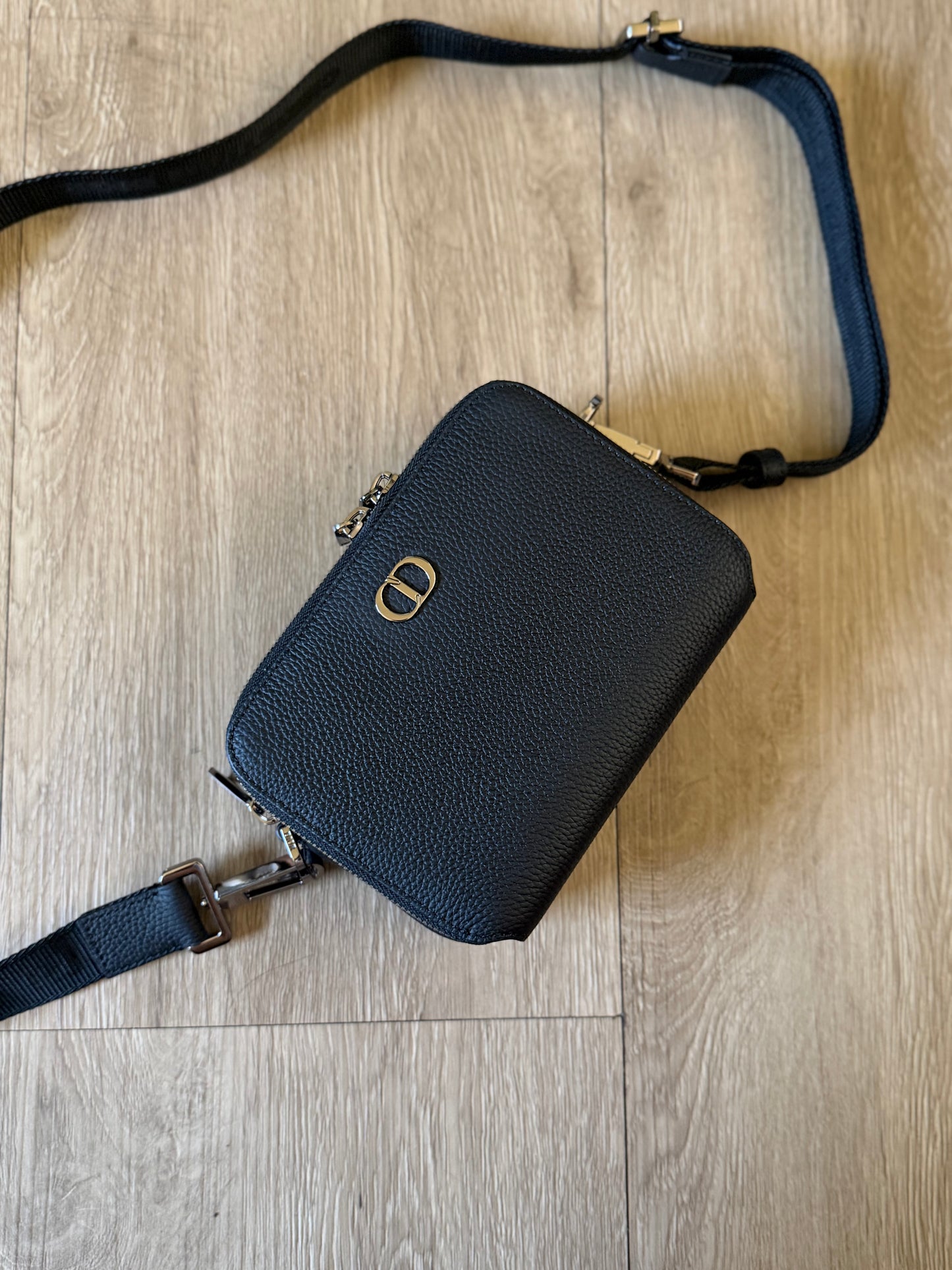 Dior CD Icon Zipped Pouch with Strap