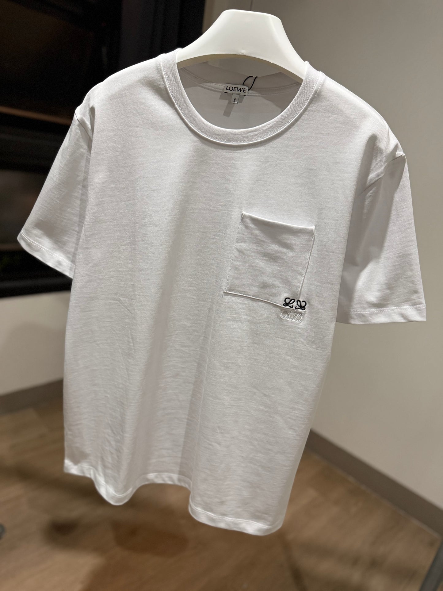 Loewe Anagram Pocket Cotton T-Shirt (White)