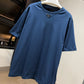 Prada Mid Logo Cotton T-Shirt (Aviator Blue)