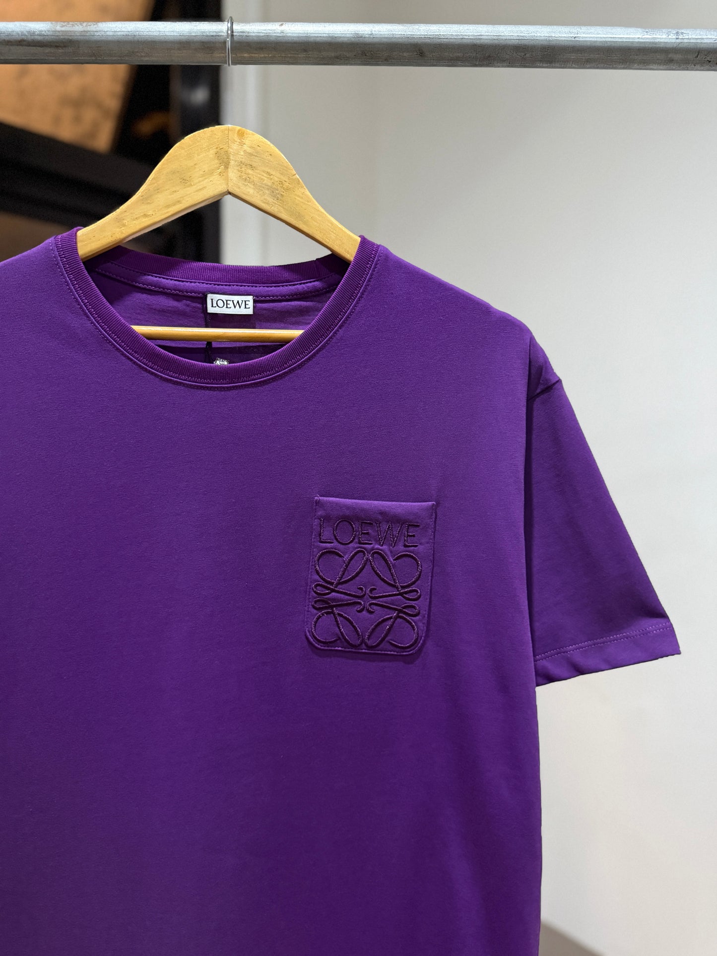 Loewe Anagram Pocket T-Shirt (Purple)