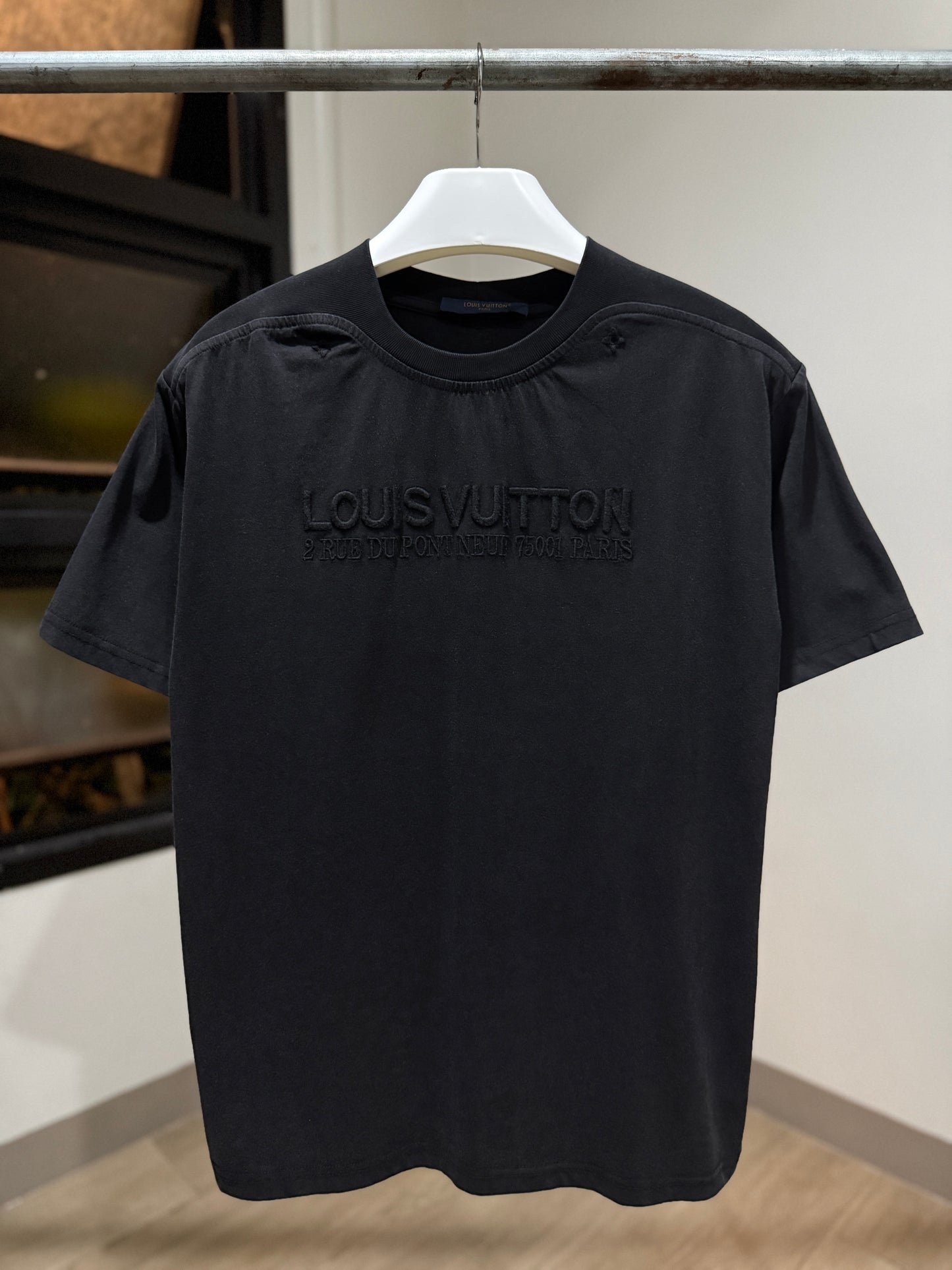 Louis Vuitton Washed Ribbed T-Shirt (Black)
