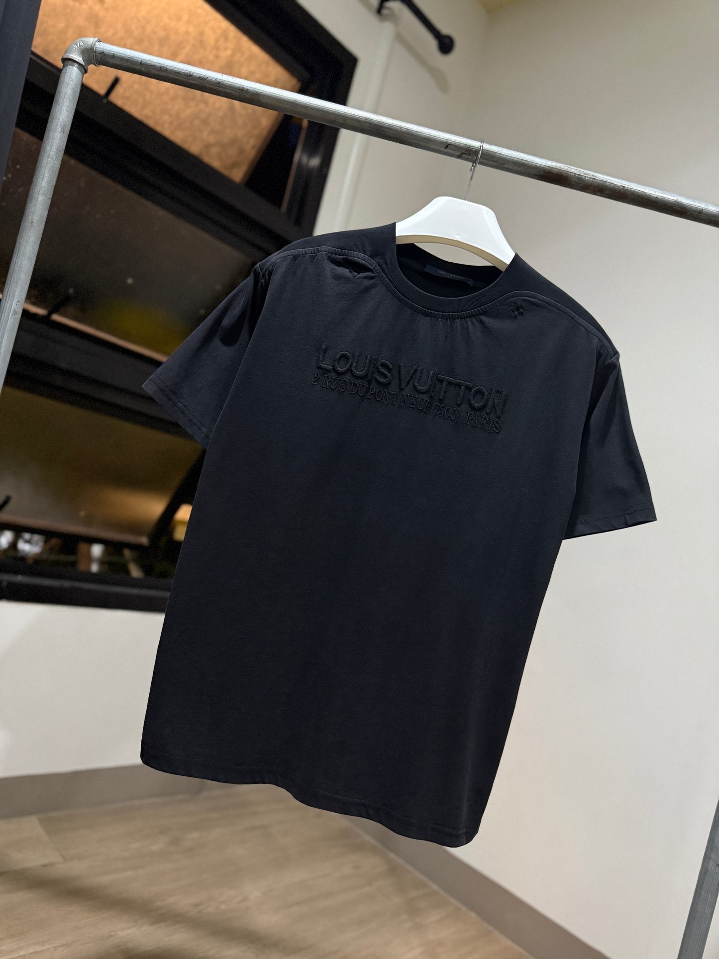 Louis Vuitton Washed Ribbed T-Shirt (Black)