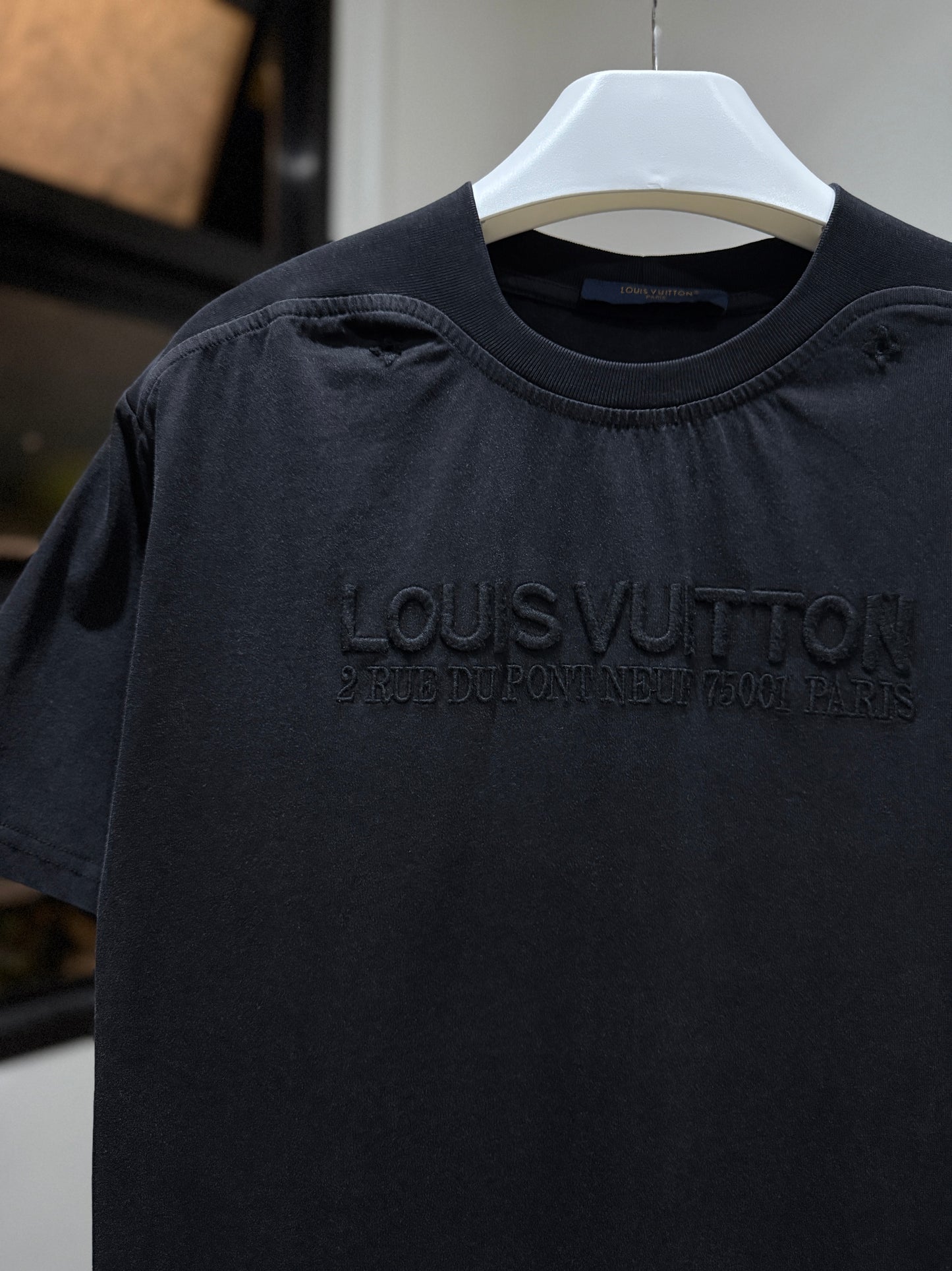 Louis Vuitton Washed Ribbed T-Shirt (Black)