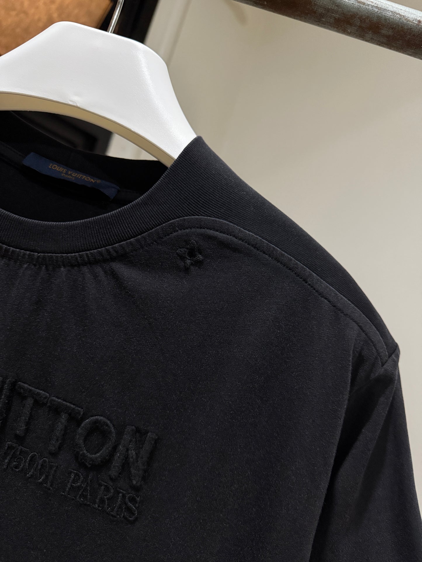 Louis Vuitton Washed Ribbed T-Shirt (Black)