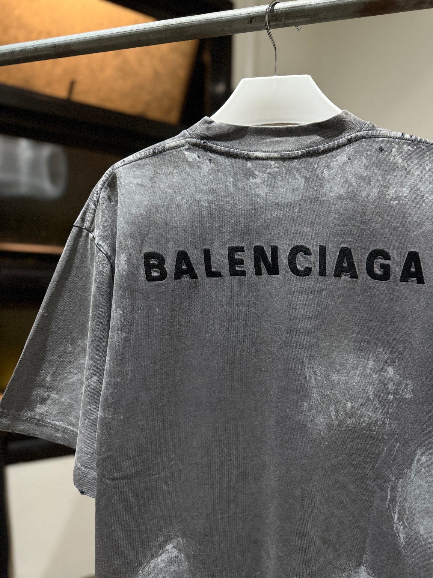 Balenciaga Back Oversized T-Shirt (Grey)