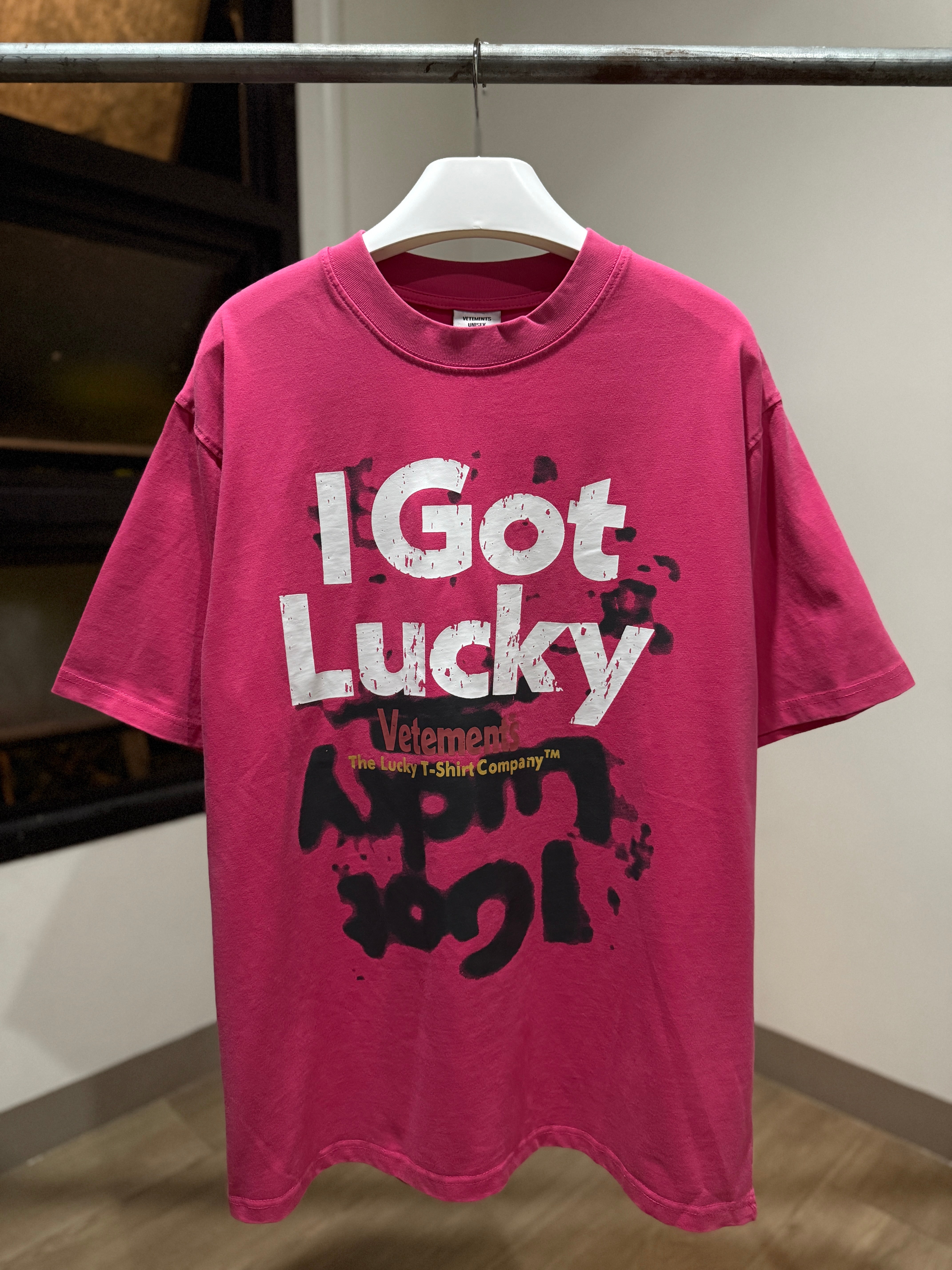 Vetements - I Got Lucky Tee (Pink) – Dad from MNL