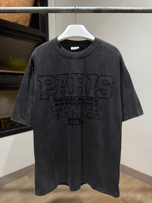 Vetements Paris T-Shirt (Acid Black)