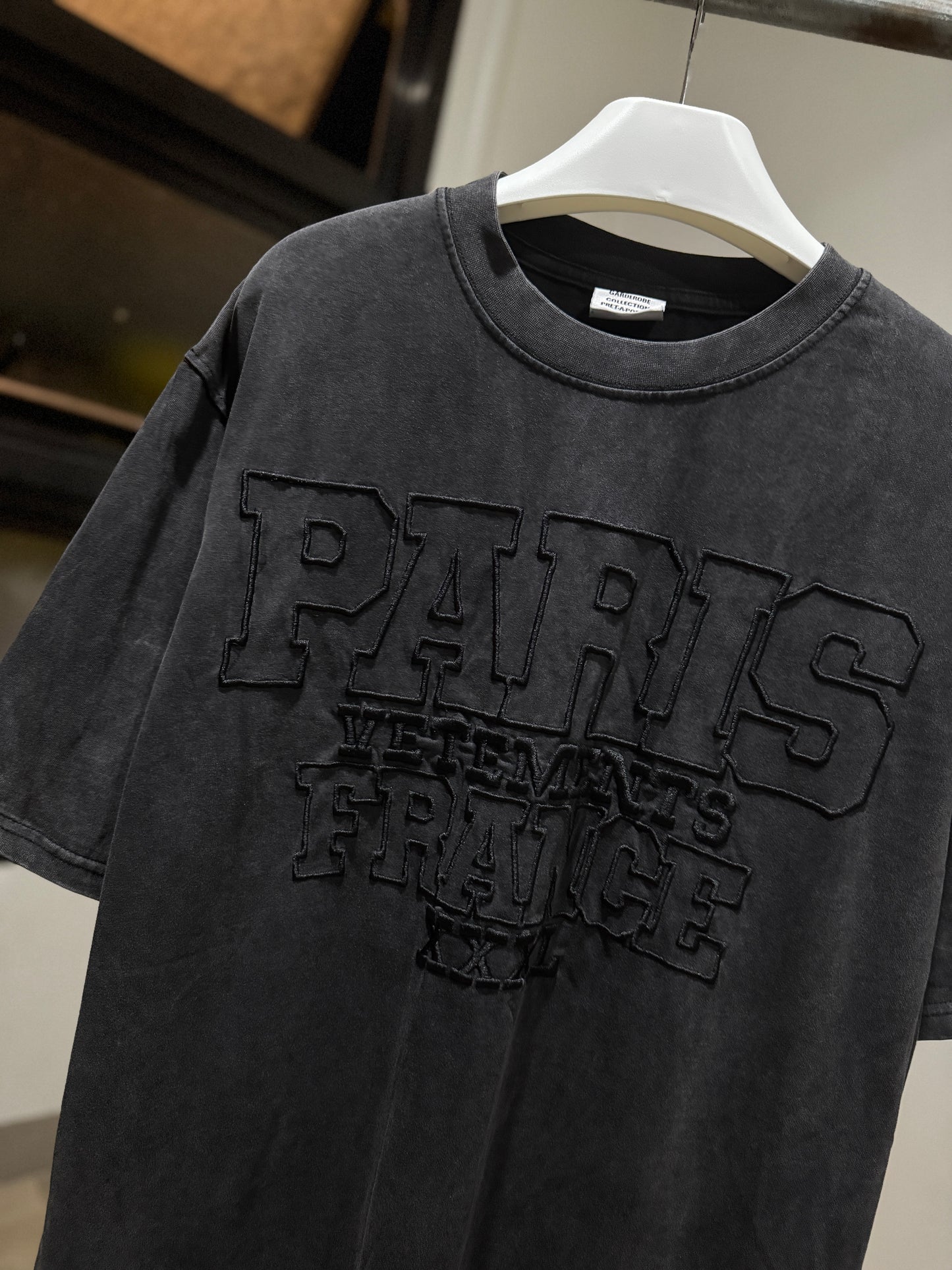 Vetements Paris T-Shirt (Acid Black)