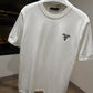 Prada Embroidered Logo Crewneck (White)