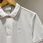 Prada Short-Sleeved Pique Polo Shirt (White)