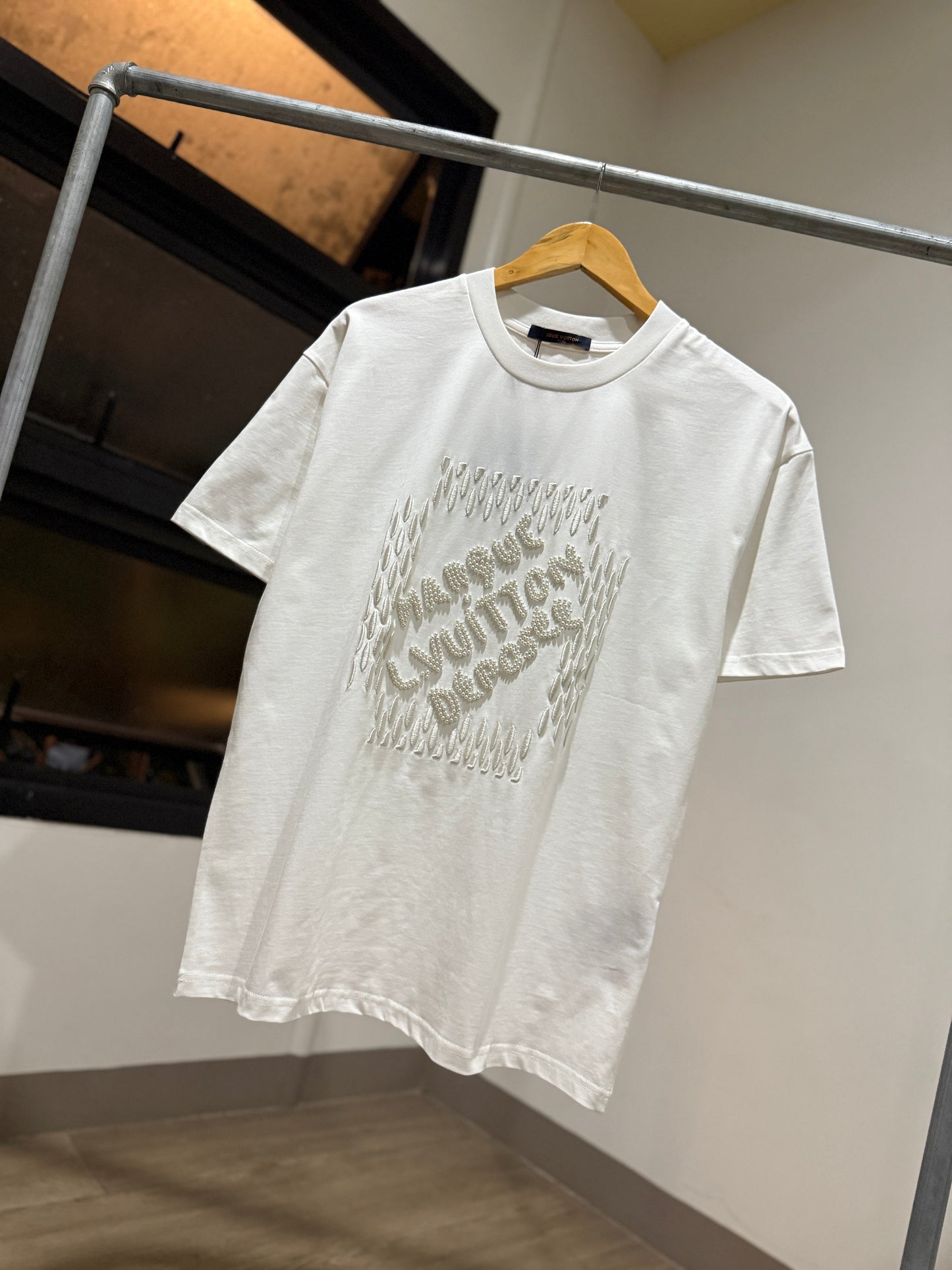 Louis Vuitton Embroidered Signature Cotton T-Shirt