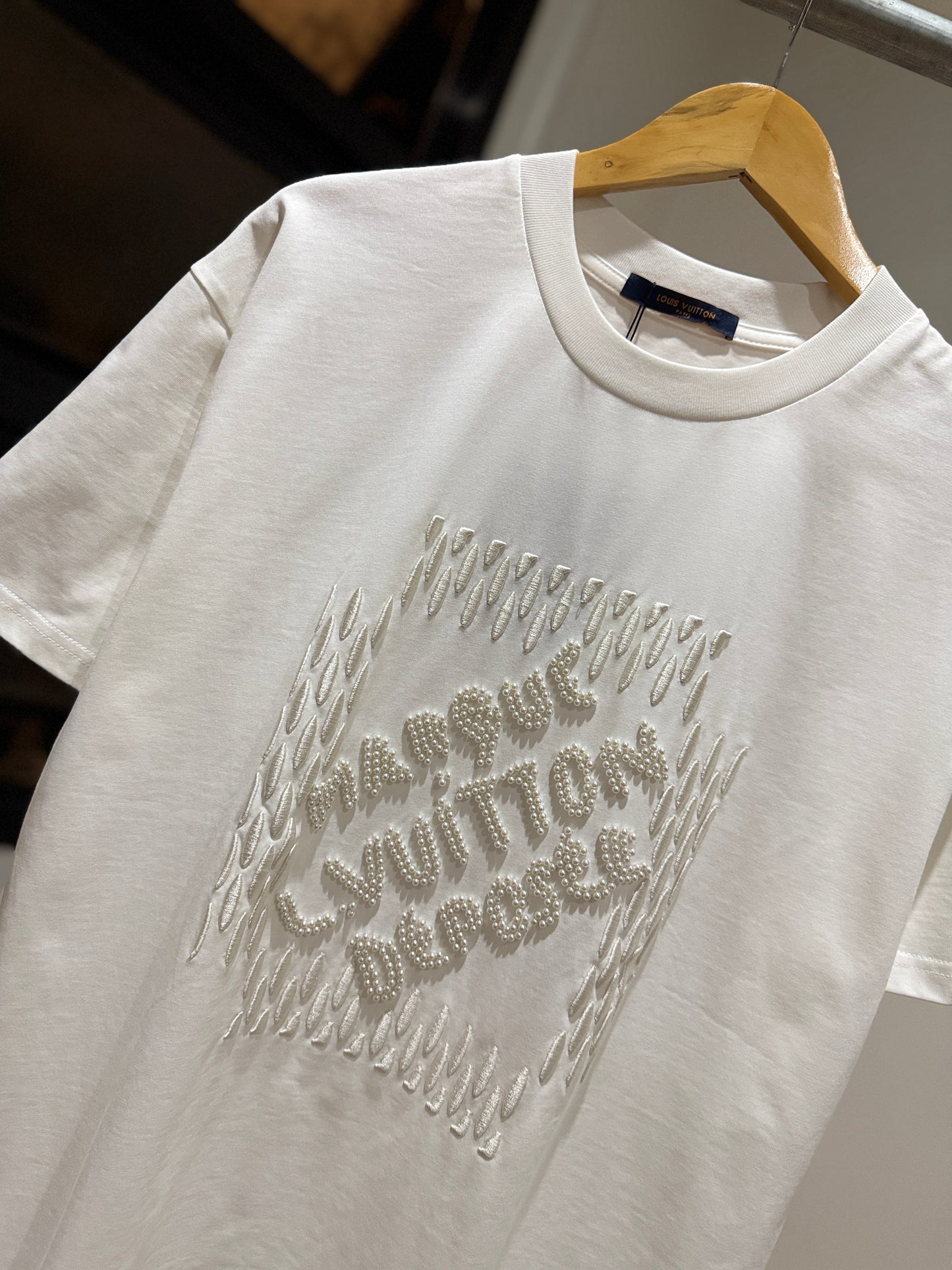 Louis Vuitton Embroidered Signature Cotton T-Shirt