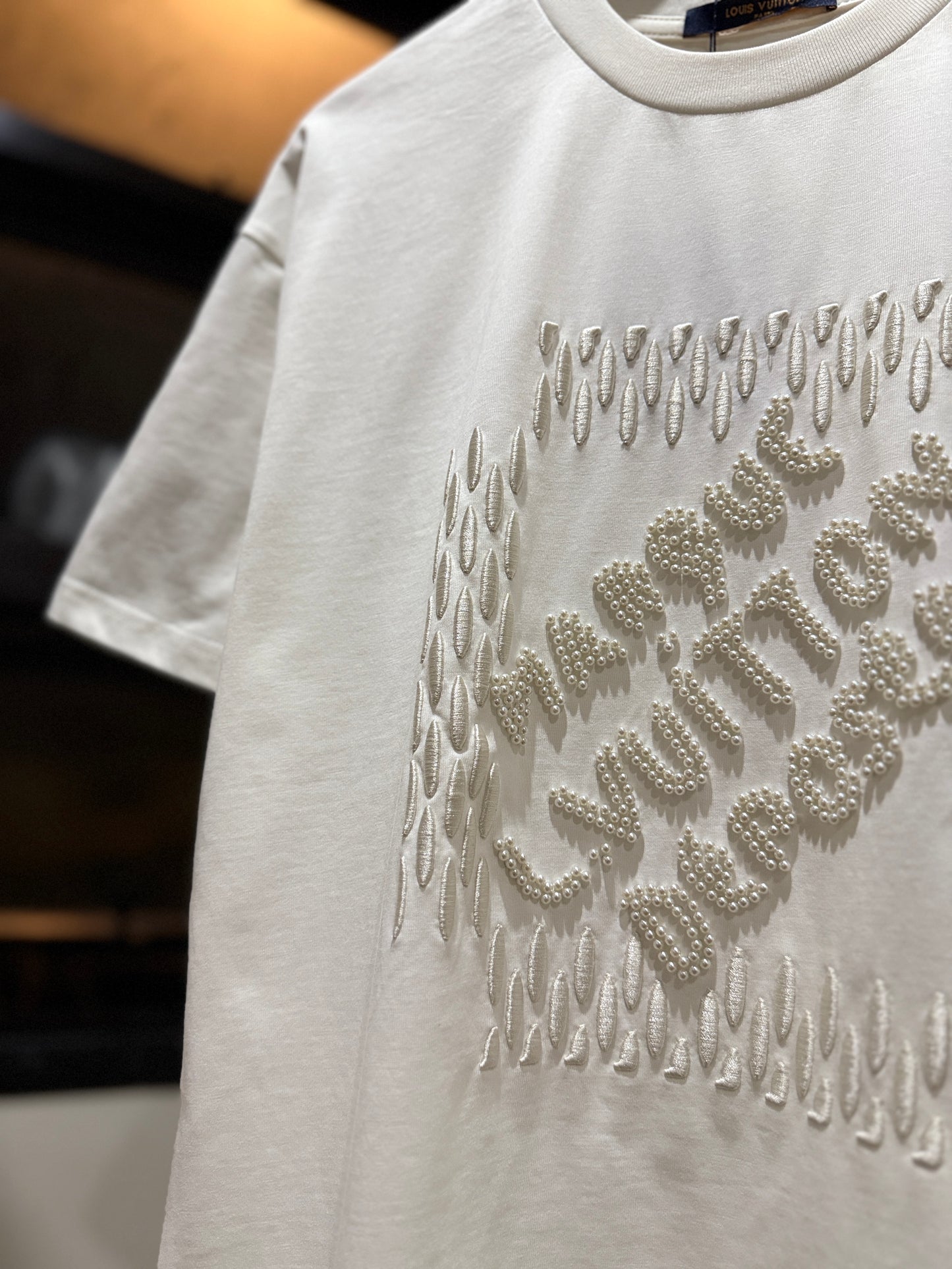 Louis Vuitton Embroidered Signature Cotton T-Shirt