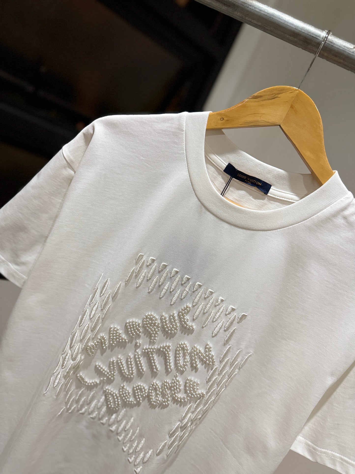 Louis Vuitton Embroidered Signature Cotton T-Shirt
