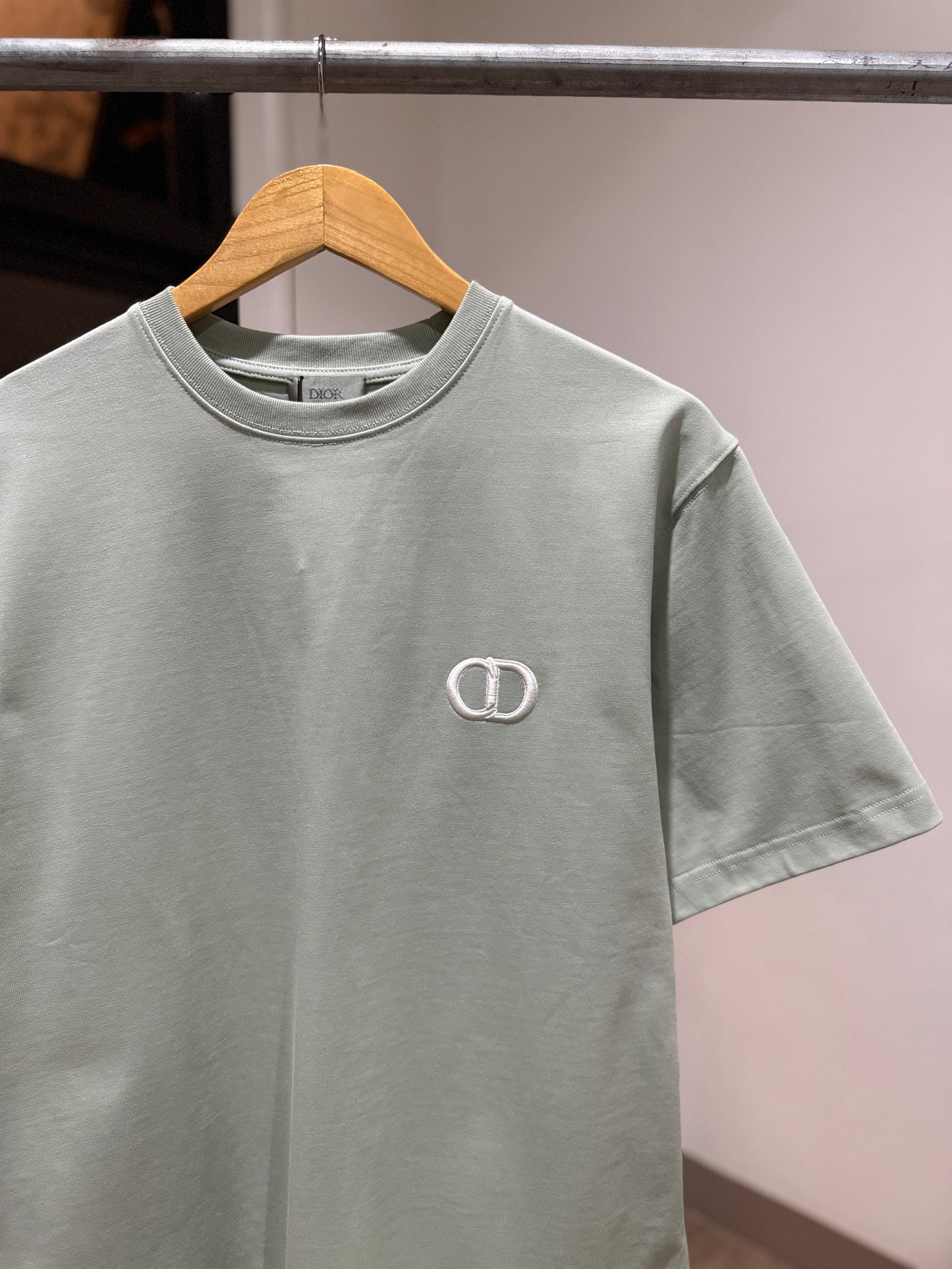 Dior CD Icon Relaxed Fit T-Shirt (Light Olive)