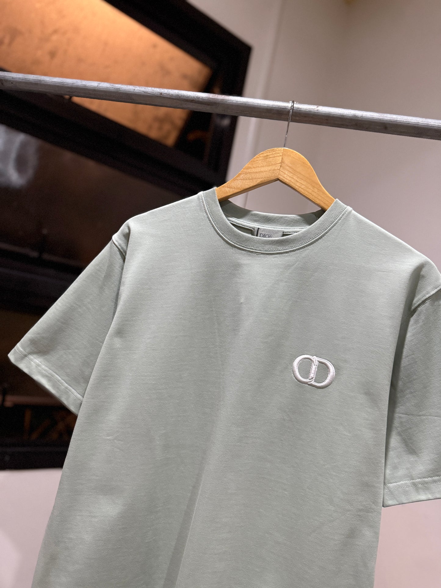 Dior CD Icon Relaxed Fit T-Shirt (Light Olive)