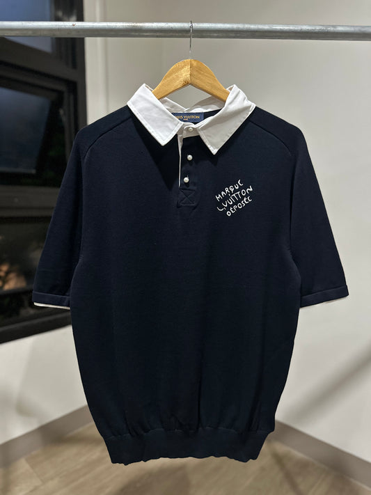 Louis Vuitton Embroidered Short-Sleeved Cotton Blend Polo Shirt