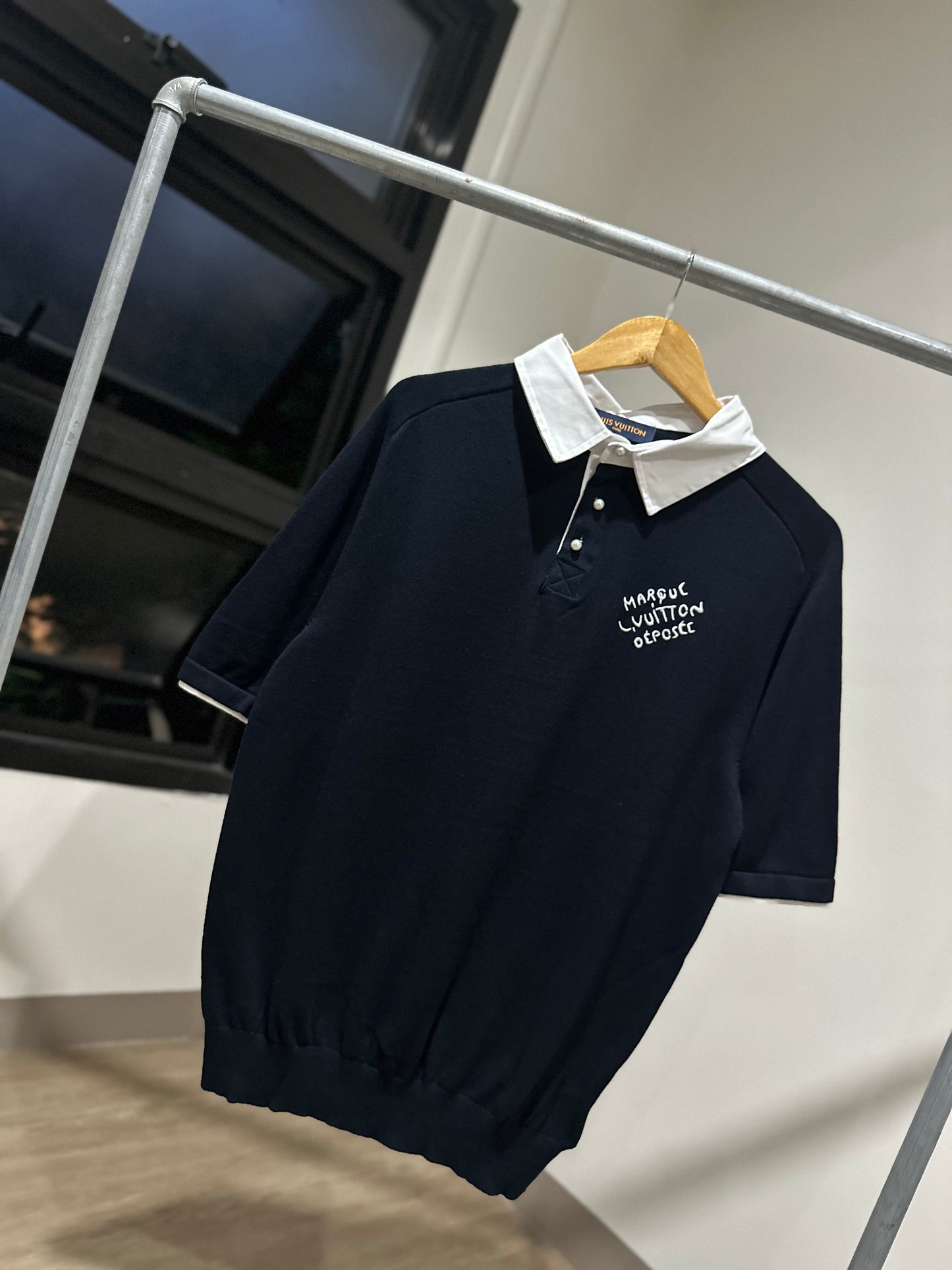 Louis Vuitton Embroidered Short-Sleeved Cotton Blend Polo Shirt