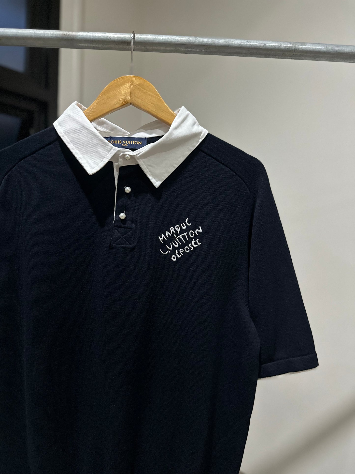 Louis Vuitton Embroidered Short-Sleeved Cotton Blend Polo Shirt