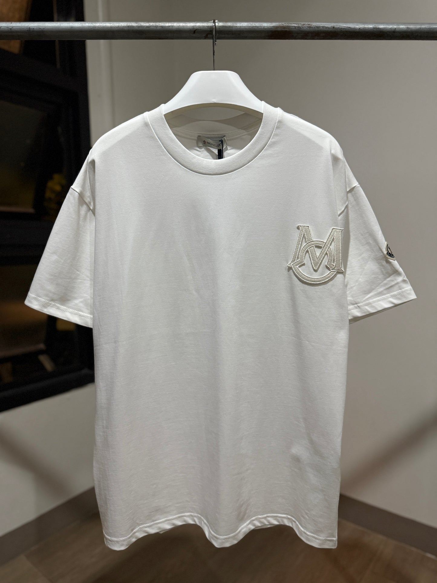 Moncler Logo Patch T-Shirt (White)