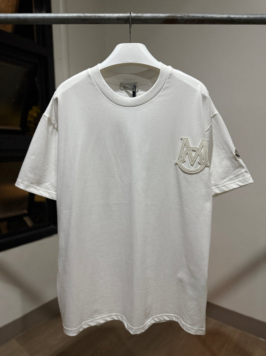 Moncler Logo Patch T-Shirt (White)