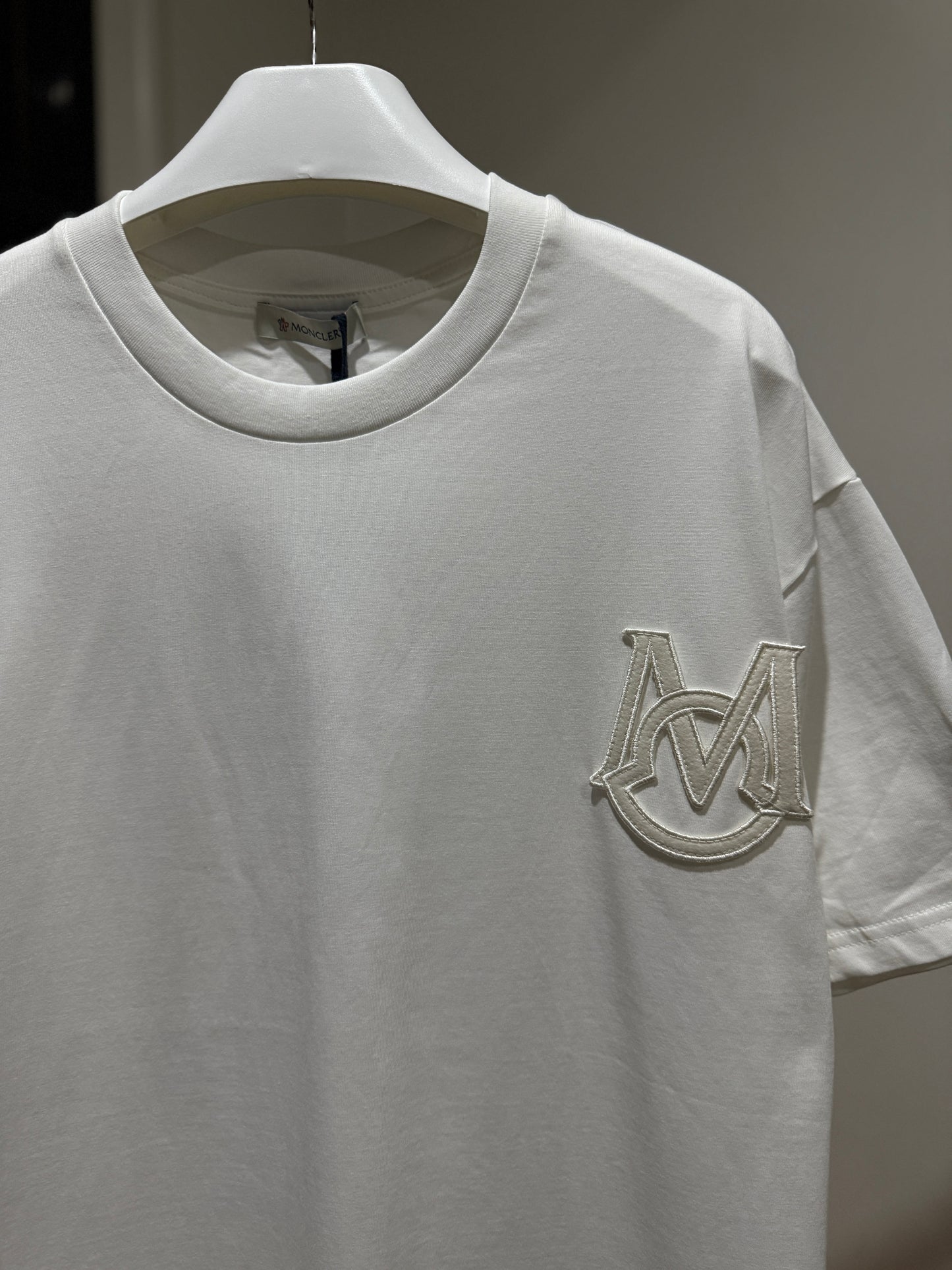 Moncler Logo Patch T-Shirt (White)