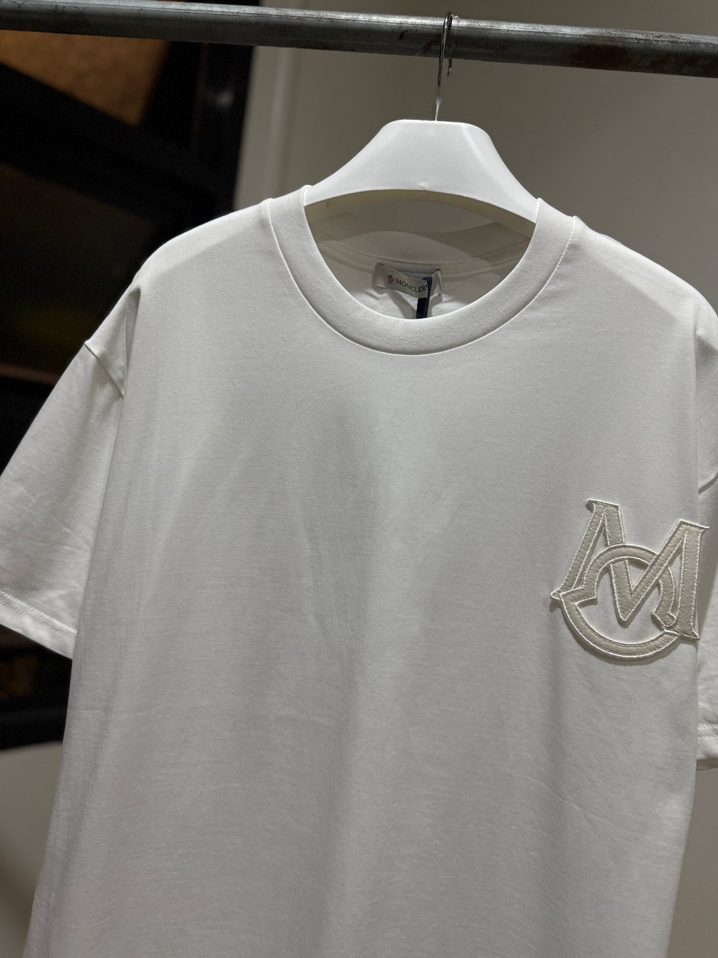 Moncler Logo Patch T-Shirt (White)