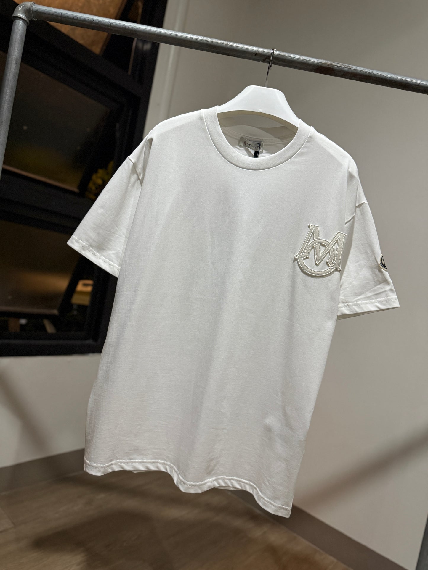 Moncler Logo Patch T-Shirt (White)
