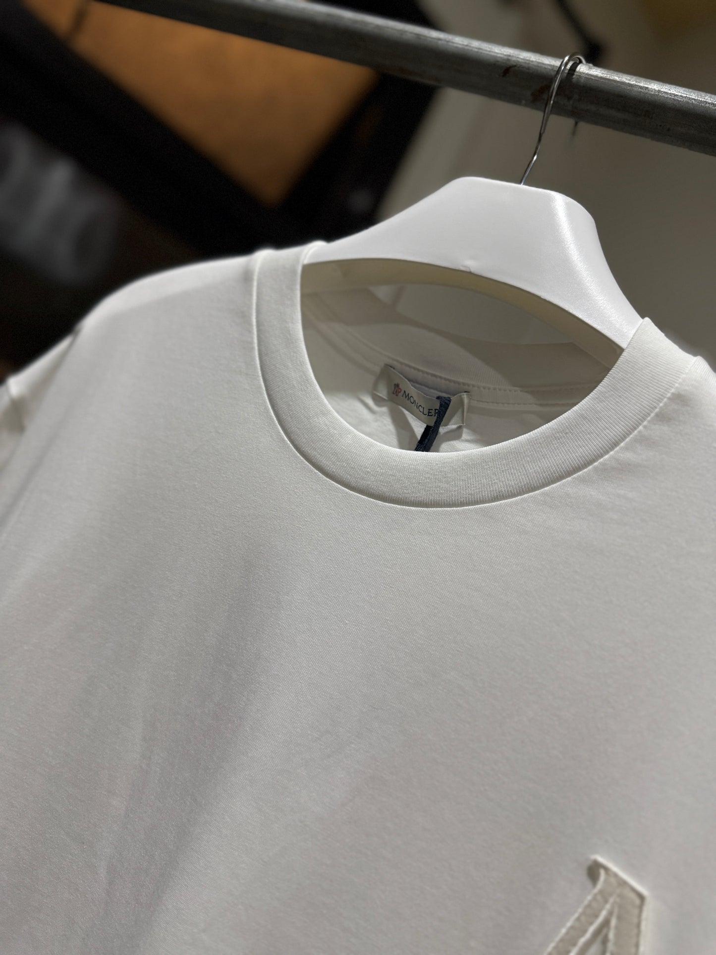 Moncler Logo Patch T-Shirt (White)